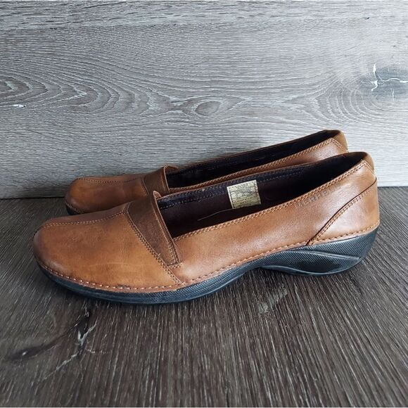 Merrell Apure Saddle Loafers Women's Size 9 Brown Leather Casual Slip Ons - Picture 4 of 13